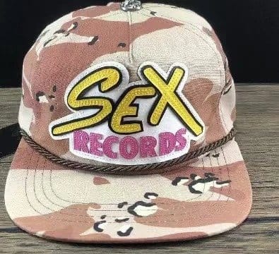 Sex Records Camo Snapback Hat Gray Floral Pattern