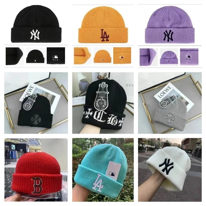 Chrome Hearts Knit Beanie Black Cross Embroidery