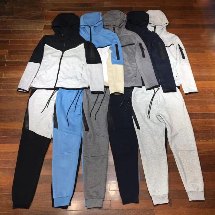 Lake Blue Tech Tracksuit Set Zip-Up