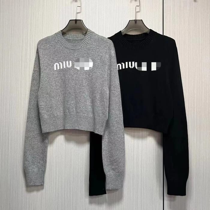 Miu Miu Cropped Knit Sweater
