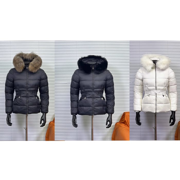 Moncler 818 Series Zippered Waist Women's Down Jacket