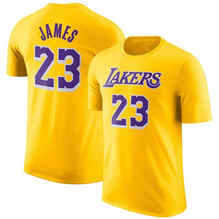 Men's Lakers James 23 Basketball Jersey T-Shirt, Loose Fit