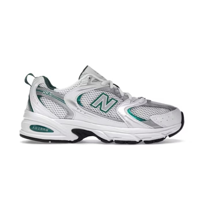 New Balance 530 Running Shoe White, Green