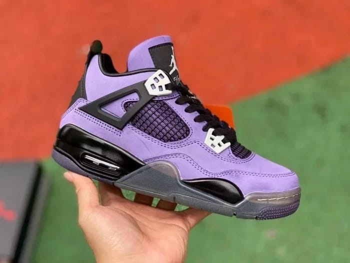 Air Jordan 4 Purple Black Sneakers