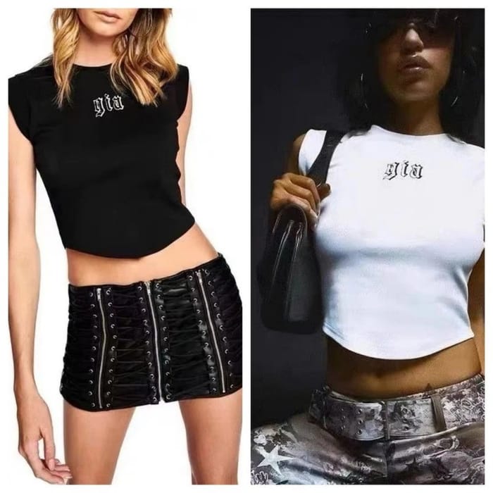 Giu Cropped Sleeveless T-Shirt