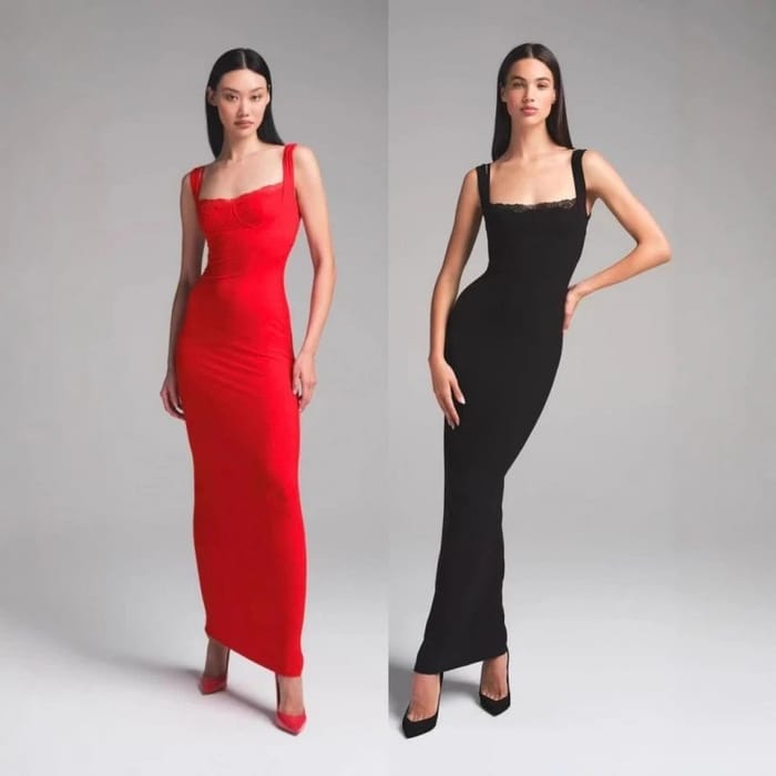 Soft Lounge Lace Modal Solid Color Slim-Fit Women's Slip Dress